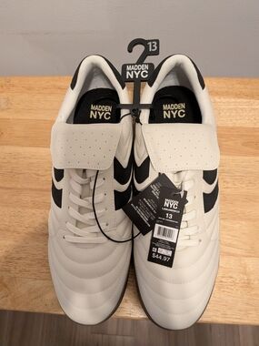 Madden NYC Men’s White and Black Casual Sneakers